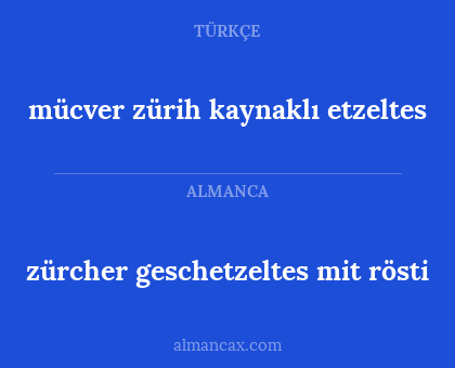 zürcher geschetzeltes mit rösti - mücver zürih kaynaklı etzeltes
