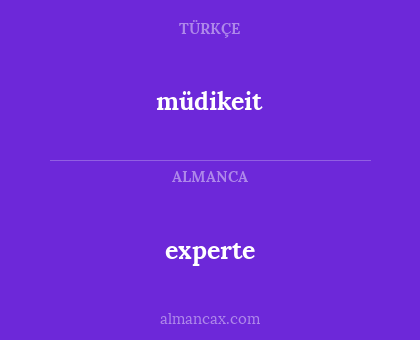 experte - müdikeit