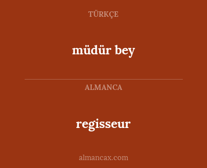 müdür bey - regisseur