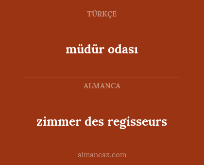 müdür odası - zimmer des regisseurs