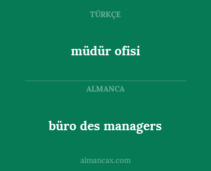 büro des managers - müdür ofisi
