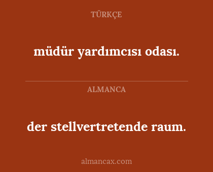 müdür yardımcısı odası. - der stellvertretende raum.