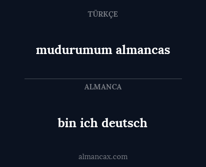 bin ich deutsch - mudurumum almancas
