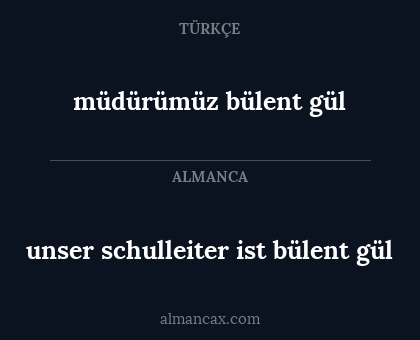 müdürümüz bülent gül - unser schulleiter ist bülent gül
