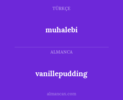 vanillepudding - muhalebi