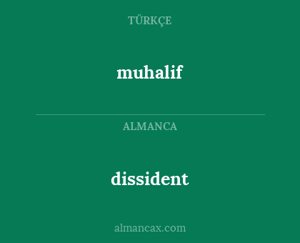 dissident - muhalif