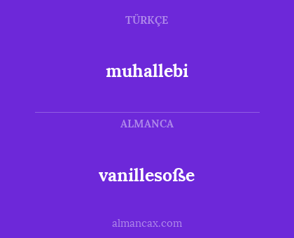 muhallebi - vanillesoße