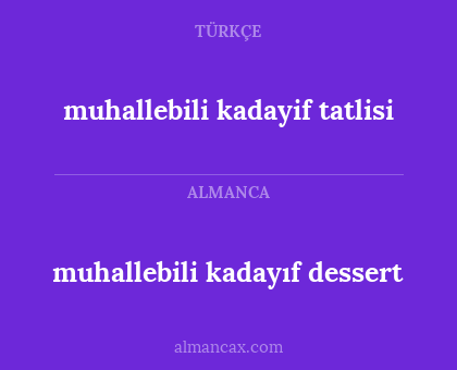 muhallebili kadayif tatlisi - muhallebili kadayıf dessert