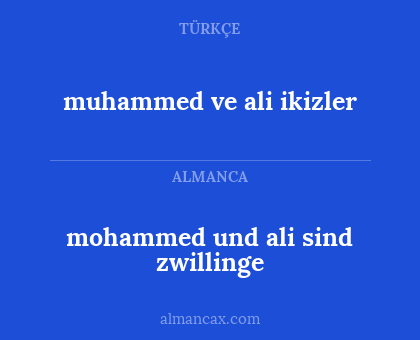 mohammed und ali sind zwillinge - muhammed ve ali ikizler