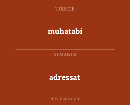 adressat - muhatabi