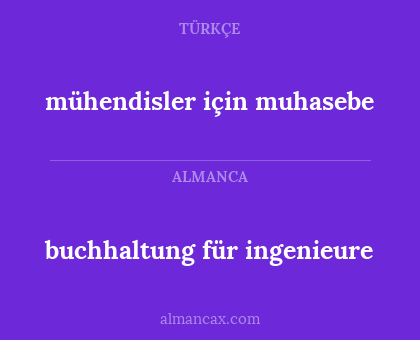 mühendisler için muhasebe - buchhaltung für ingenieure