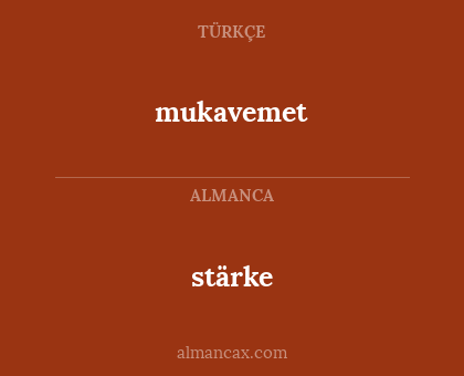 stärke - mukavemet
