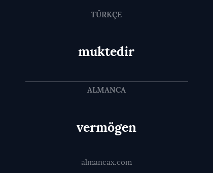 muktedir - vermögen