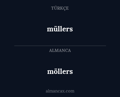 müllers - möllers