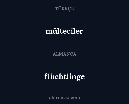 mülteciler - flüchtlinge