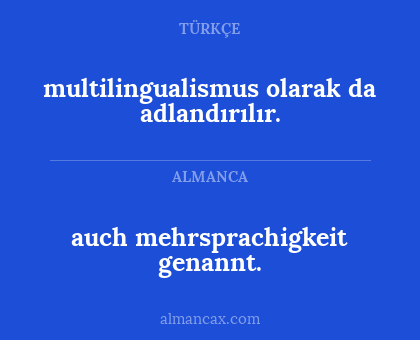 auch mehrsprachigkeit genannt. - multilingualismus olarak da adlandırılır.
