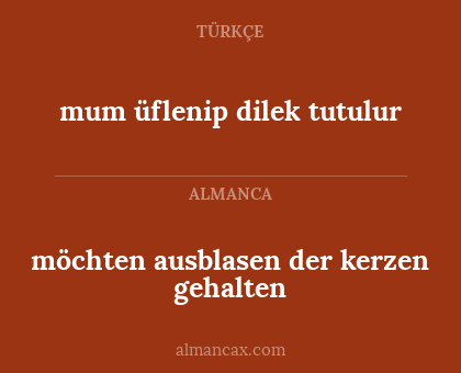 mum üflenip dilek tutulur - möchten ausblasen der kerzen gehalten