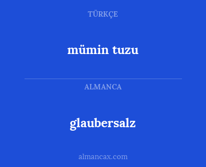mümin tuzu - glaubersalz