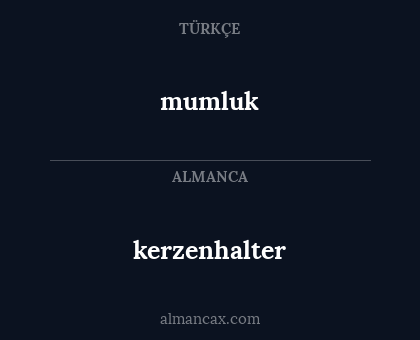 mumluk - kerzenhalter