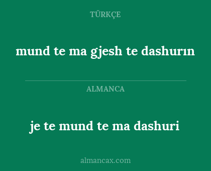 je te mund te ma dashuri - mund te ma gjesh te dashurın