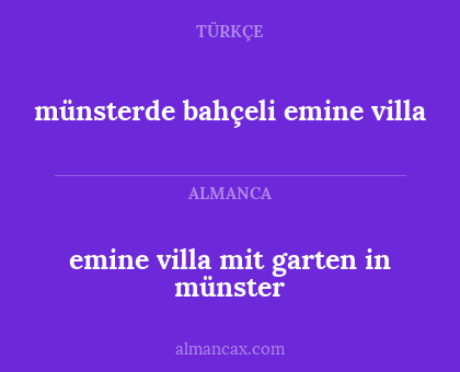 emine villa mit garten in münster - münsterde bahçeli emine villa