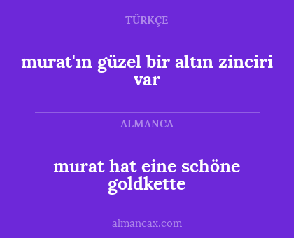 murat hat eine schöne goldkette - murat'ın güzel bir altın zinciri var