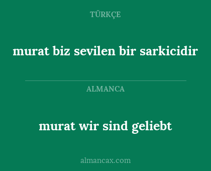 murat biz sevilen bir sarkicidir - murat wir sind geliebt