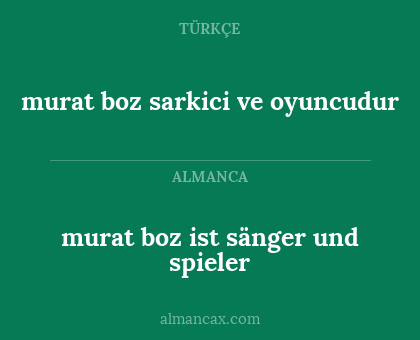 murat boz ist sänger und spieler - murat boz sarkici ve oyuncudur