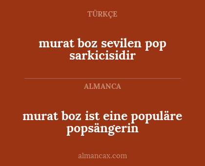 murat boz sevilen pop sarkicisidir - murat boz ist eine populäre popsängerin