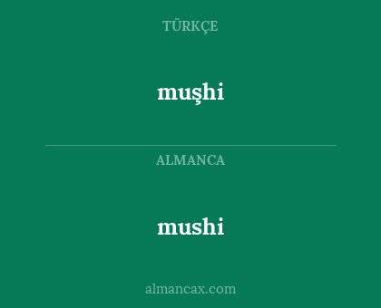 mushi - muşhi