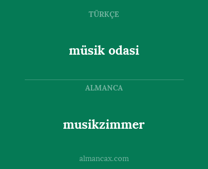 musikzimmer - müsik odasi