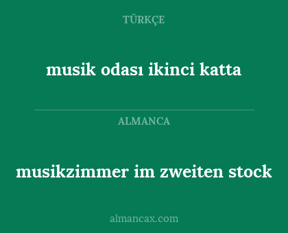 musikzimmer im zweiten stock - musik odası ikinci katta