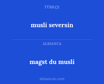 magst du musli - musli seversin