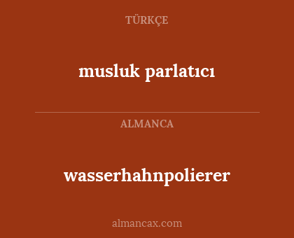 wasserhahnpolierer - musluk parlatıcı