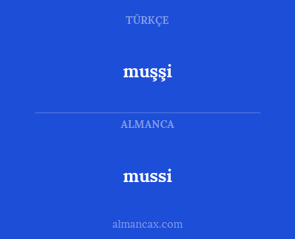 mussi - muşşi