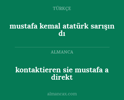 mustafa kemal atatürk sarışın dı - kontaktieren sie mustafa a direkt