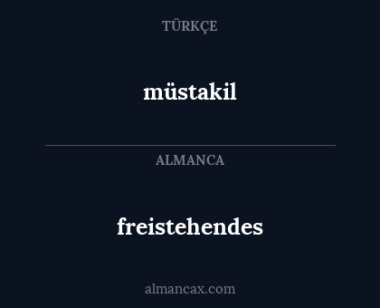 müstakil - freistehendes