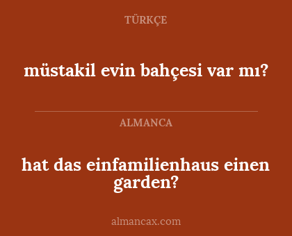 hat das einfamilienhaus einen garden? - müstakil evin bahçesi var mı?