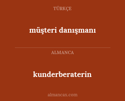 müşteri danışmanı - kunderberaterin