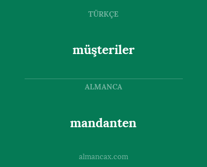 mandanten - müşteriler