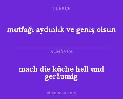 mach die küche hell und geräumig - mutfağı aydınlık ve geniş olsun