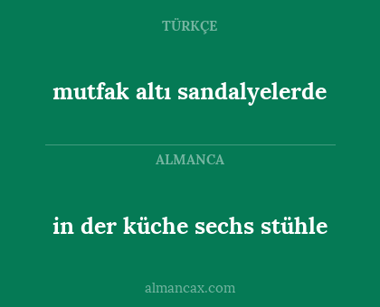 mutfak altı sandalyelerde - in der küche sechs stühle