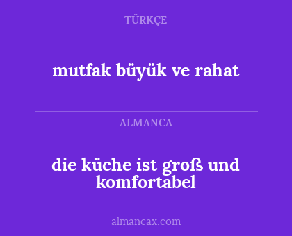 mutfak büyük ve rahat - die küche ist groß und komfortabel