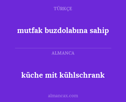küche mit kühlschrank - mutfak buzdolabına sahip
