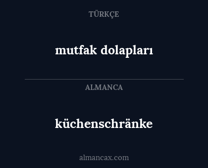 küchenschränke - mutfak dolapları