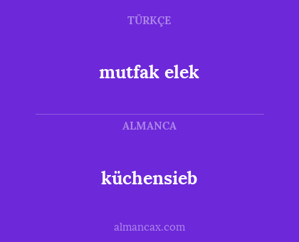 mutfak elek - küchensieb
