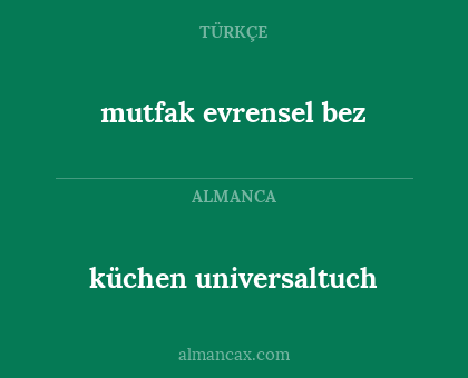 mutfak evrensel bez - küchen universaltuch