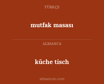 küche tisch - mutfak masası