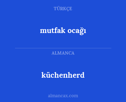 küchenherd - mutfak ocağı