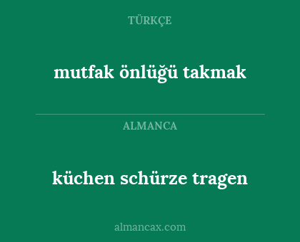 küchen schürze tragen - mutfak önlüğü takmak